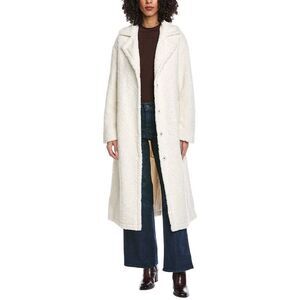 Noize Womens Franny Long Coat, White